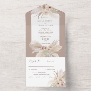 Bohemische Hochzeit in Tropen All In One Einladung