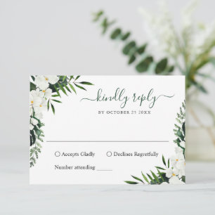 Bohemische Hochzeit mit eleganten Orchideen RSVP Karte