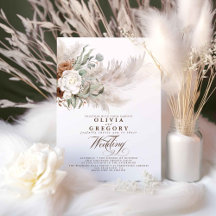 Bohemische Hochzeit von Blume und Pampas Grass