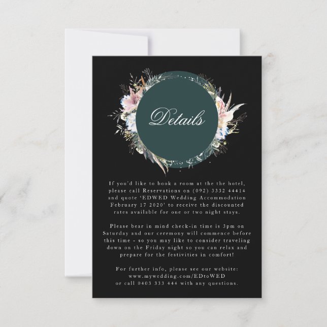 Bohemische Hochzeitsfeier RSVP Karte (Vorderseite)