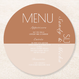 Bohemische Hochzeitsmahlzeit - Terrasse Runder Pappuntersetzer