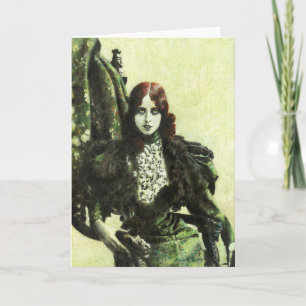 Bohemische Lady Vampire Grußkarte Karte