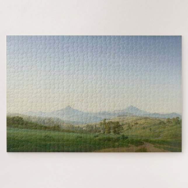 Bohemische Landschaft mit dem Milleschauer Berg (Horizontal)
