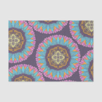 Bohemische Lila rosa gelbe Spitzen-Mandalas