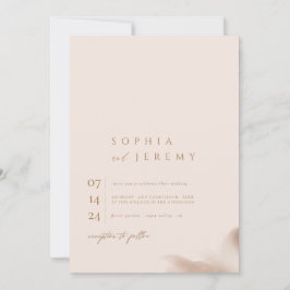 Bohemische Naturpastel-Foto-Hochzeit Einladung