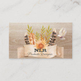 Bohemische neutrale Farben Visitenkarte