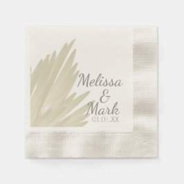 Bohemische Pampas Simple Beige Brown Wedparty Serviette