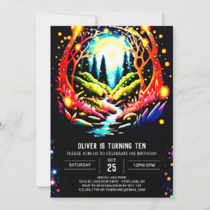 Bohemische Pastel Firefly zum Geburtstag Einladung