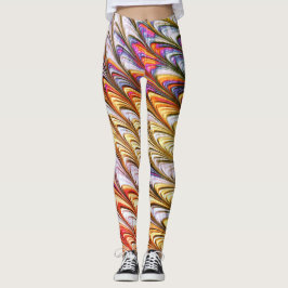 Bohemische psychedelische Farbwellen Abstrakte Kun Leggings