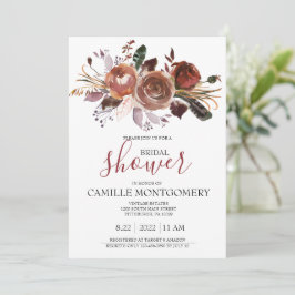 Bohemische Rose Brautdusche Einladung