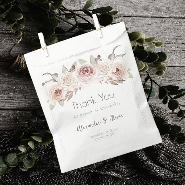 Bohemische Rose Geschenktütchen (Bohemian Rose Wedding Favor Bag)