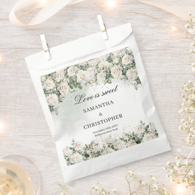 Bohemische Rosengrün und Goldhochzeit Geschenktütchen (Ausgeschnitten)