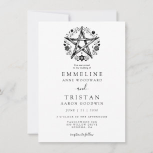 Bohemische Rustikale Naturlandschaft Pagan Wicca H Einladung