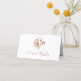 Bohemische Taufe Boho Christening Blume Platzkarte