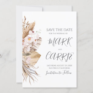 Bohemische Terracotta-Hochzeit Save The Date