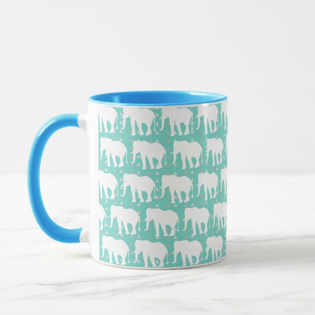 Bohemische trendy White Elephants Tasse (Links)
