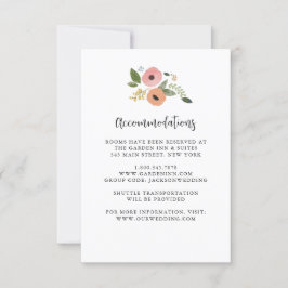 Bohemische Vintage blumengeschmückte Hochzeitkarte Einladung