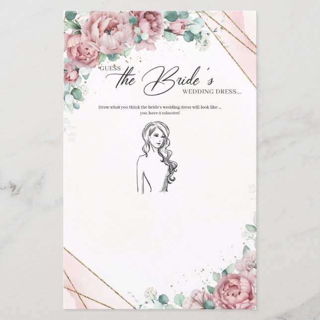 Bohemische Vintage Rose schätzen das Brautkleid (Vorderseite)