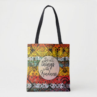 Bohemische Wasserfarbe | Güte Inspiration Zitat Tasche