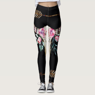 Bohemische Wasserfarben des Hirsches Leggings
