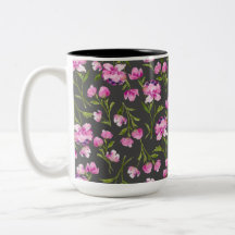 Bohemische Wasserfarben Florals - Rosa und Grau