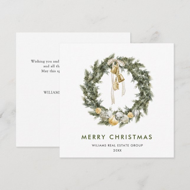 Bohemische Weihnachtsfeier Unternehmensgrüße Feiertagskarte (Vorne/Hinten)