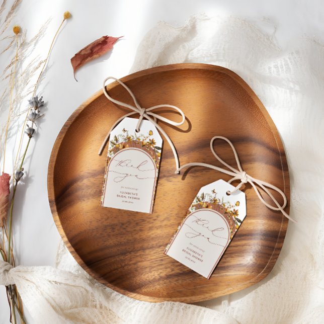 Bohemische Wildblumen Brautparty Geschenkanhänger (Von Creator hochgeladen)