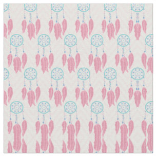 Bohemischer Aquamariner rosafarbener Dreamcatcher  Stoff