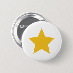 Bohemischer Boho Yellow Gold Star White Button