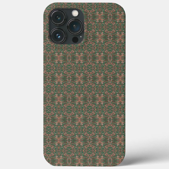 Bohemischer Fall Leaf Grüne Nahtlose Muster Case-Mate iPhone Hülle (Rückseite)