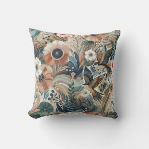 Bohemischer Farbmix und Thema Blume Kissen