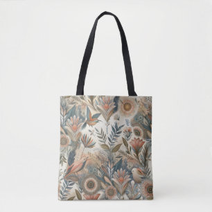 Bohemischer Farbmix und Thema Blume Tasche