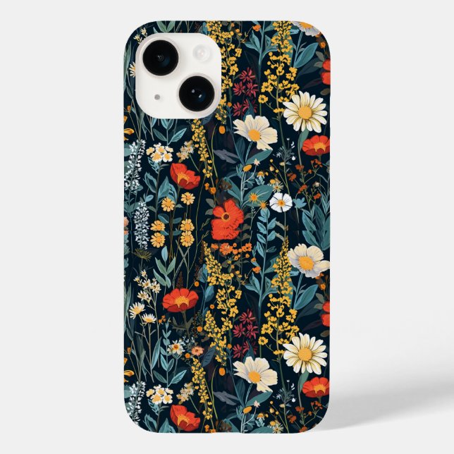 Bohemischer Frühlingsflorendruck Case-Mate iPhone 14 Hülle (Rückseite)