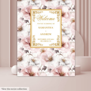 Bohemischer goldfarbener Hochzeitstag Wandteppich