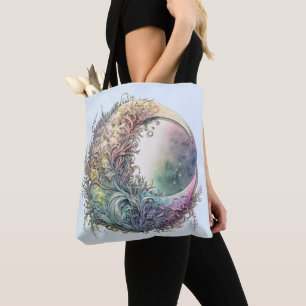 Bohemischer Halbmond, Pastellgrün, Halloween Tasche