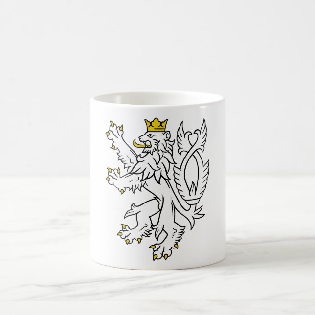 Bohemischer heraldischer Löwe Kaffeetasse (Mittel)