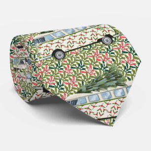 Bohemischer Hippie-Bus & Christmas Tree Neck Tie Krawatte