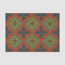 Bohemischer Hippie Red Blue Yellow Cooler Ethnic-T Seidenpapier