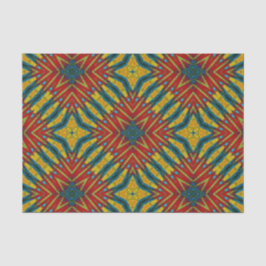 Bohemischer Hippie Red Blue Yellow Cooler Ethnic-T Seidenpapier