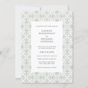 Bohemischer Kaktus Grüne Tile Wüste Einladung