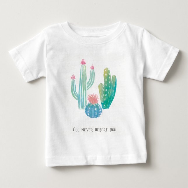 Bohemischer Kaktus | verlasse ich Sie nie Baby T-shirt (Vorderseite)