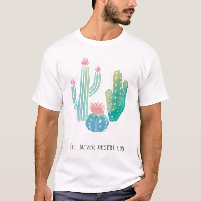 Bohemischer Kaktus | verlasse ich Sie nie T-Shirt (Vorderseite)