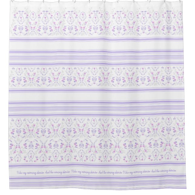 Bohemischer Lavendel Duschvorhang (Vorderseite)