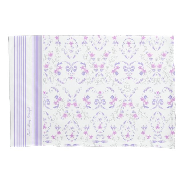 Bohemischer Lavendel Kissenbezug (Vorderseite)