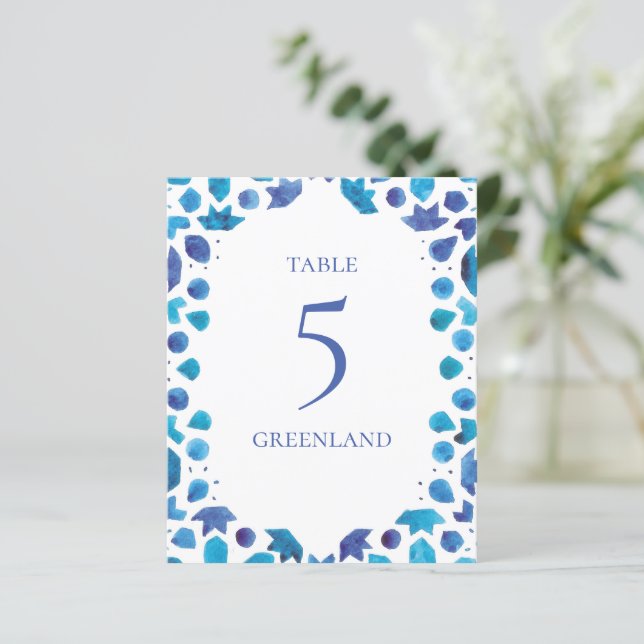Bohemischer Name der blauen Farbtabelle (Stehend Vorderseite)