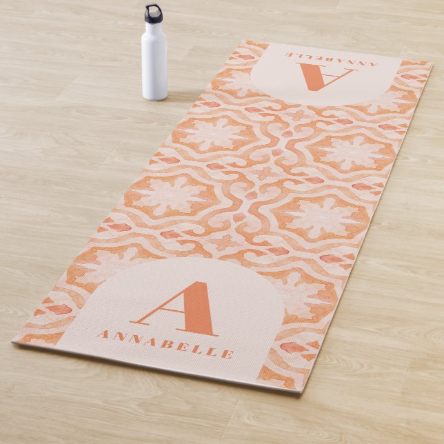 Bohemischer Pastellrosa Yogamatte (Beispiel)