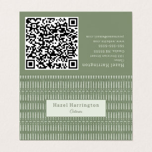 Bohemischer QR-Code für gefaltete Visitenkartensei Visitenkarten
