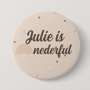 Bohemischer Regenbogen Erster Geburtstag Onederful Button