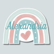 Bohemischer Regenbogen wasserdicht über Monogramm