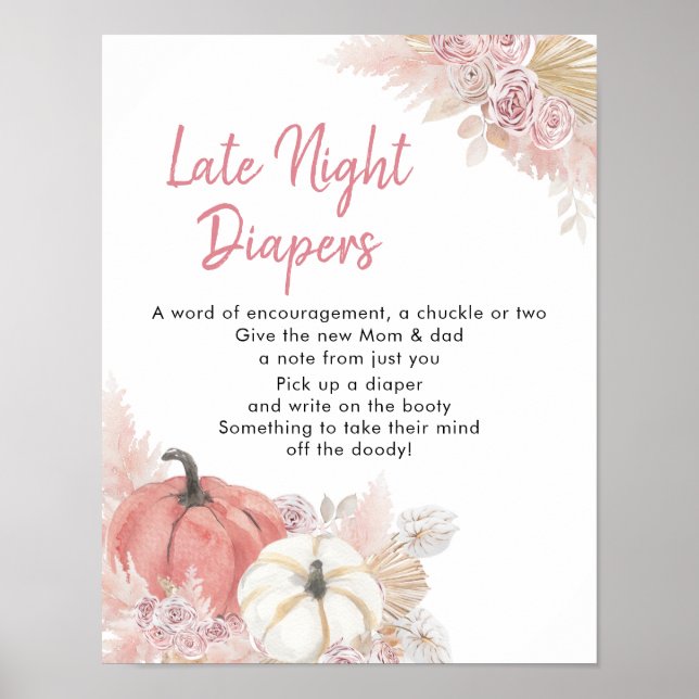 Bohemischer Rückgang der Liebe Pumpkin spät abends Poster (Vorne)